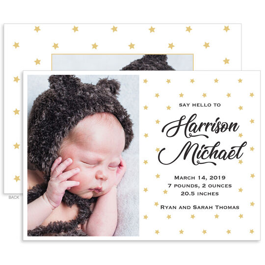 Harrison Photo Birth Announcements